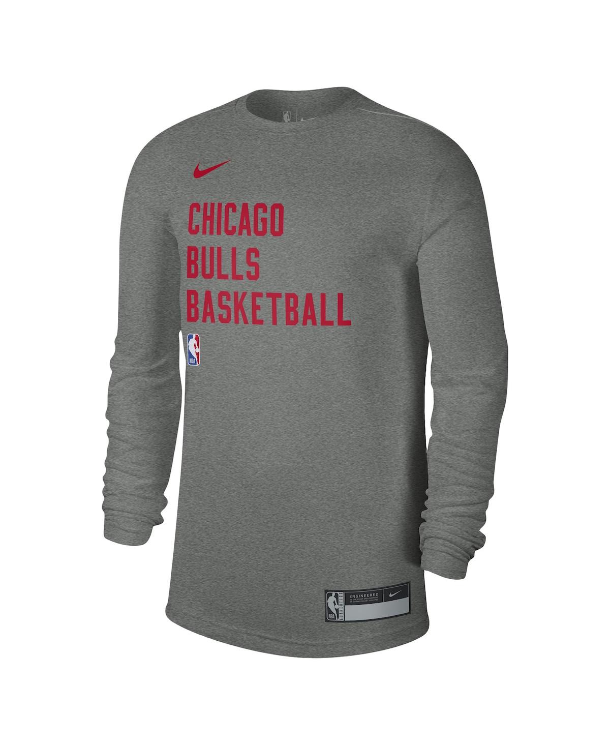 Nike Men's And Women's  Heather Gray Chicago Bulls 2023/24 Legend On-court Practice Long Sleeve T-shi In Heather Gray