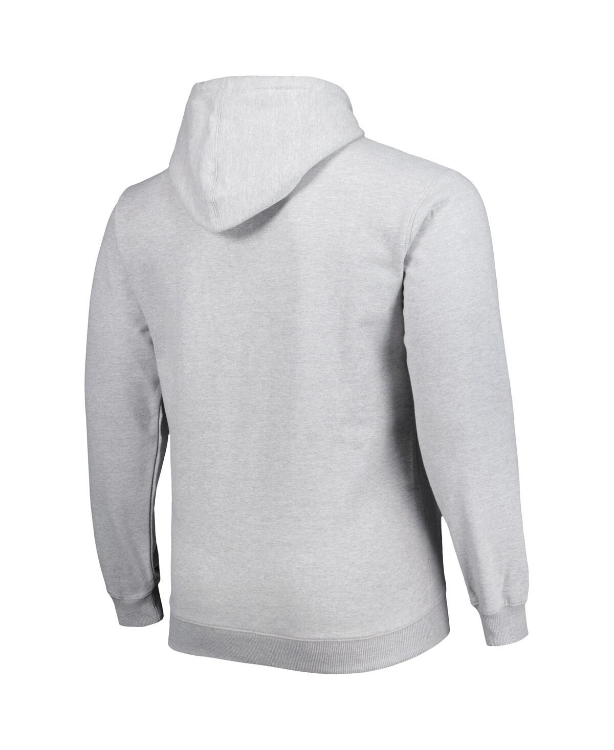 Fanatics Branded Heather Gray Phoenix Suns Big & Tall Wordmark Pullover Hoodie In Heather Gray