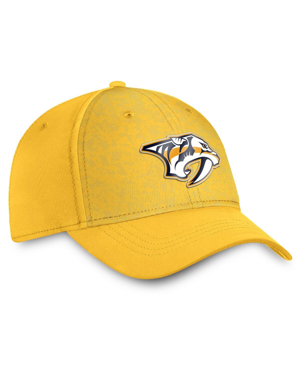 Fanatics Branded Gold Nashville Predators Authentic Pro Rink Flex Hat In Gold