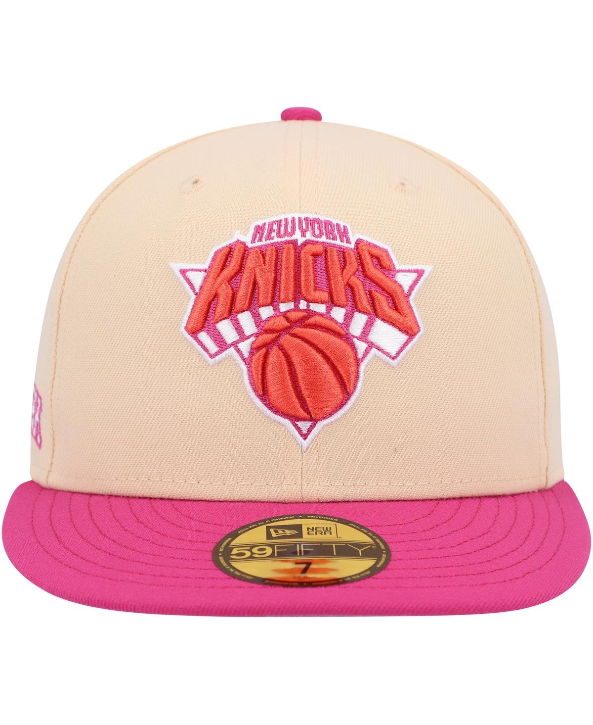 Men's New Era Pink New York Knicks Passion Mango 59FIFTY Fitted Hat - Pink