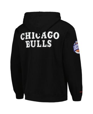 Men's Black Distressed Chicago Bulls Hardwood Classics OG 2.0 Pullover Hoodie