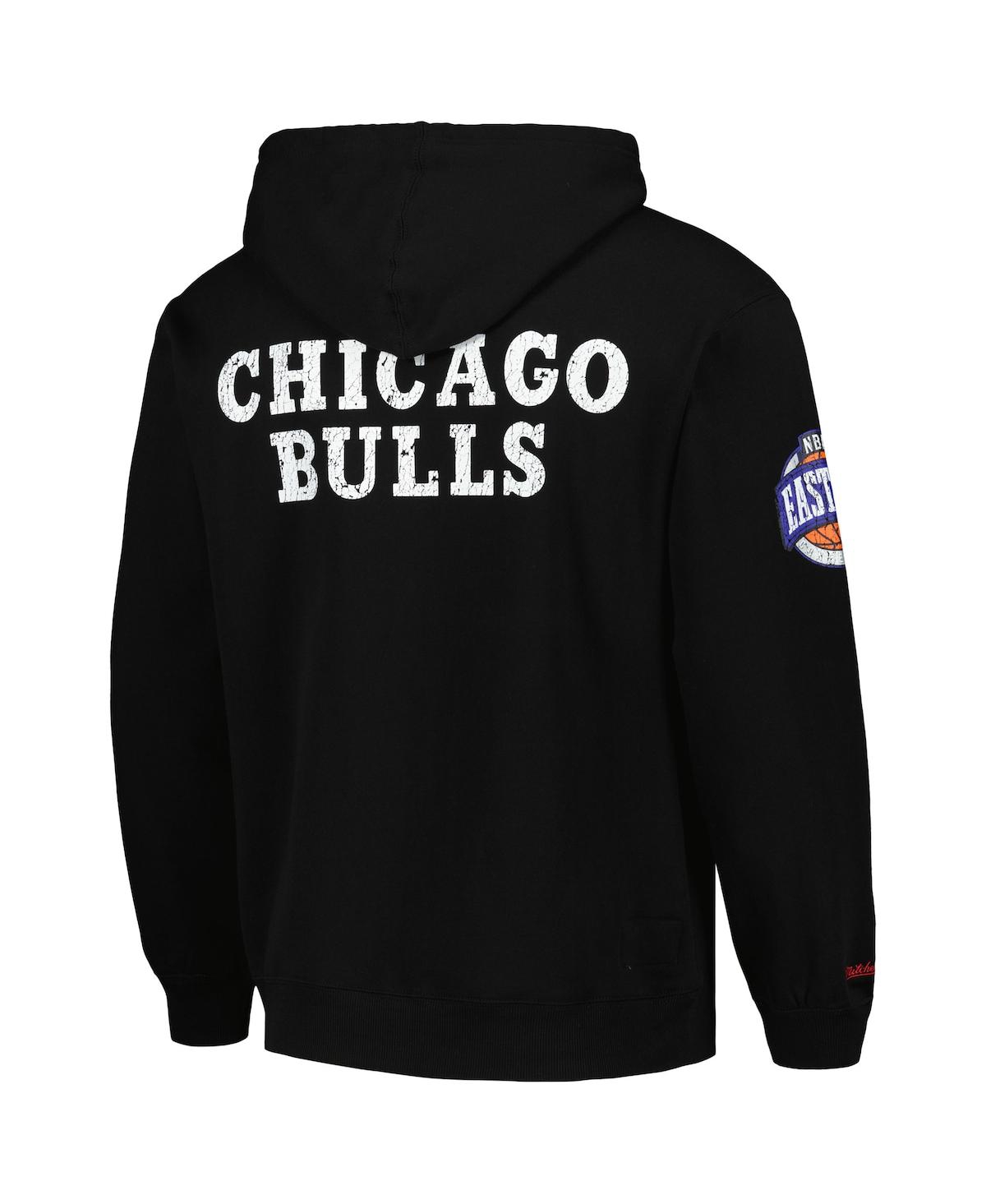 Mitchell & Ness Men's  Black Distressed Chicago Bulls Hardwood Classics Og 2.0 Pullover Hoodie In Black