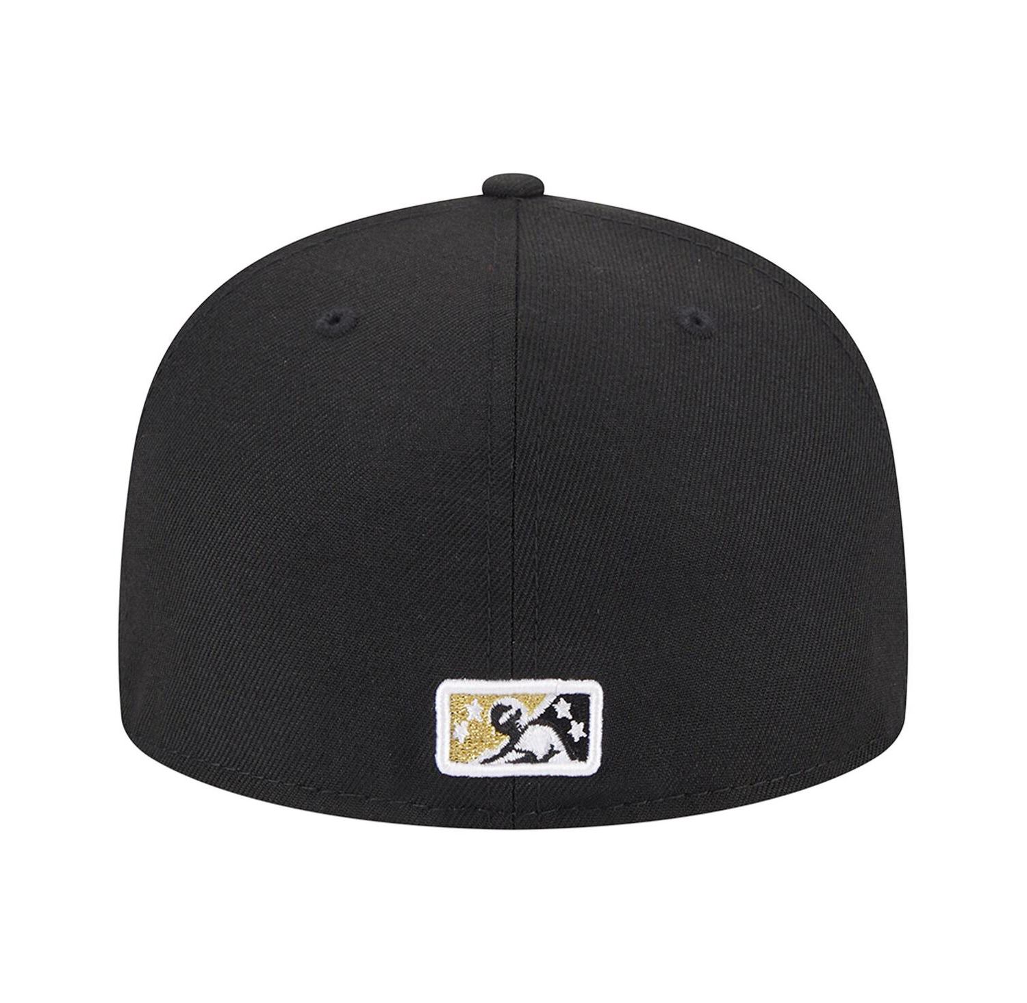 Men's Black Akron RubberDucks Theme Nights Akron Sauerkraut Balls 59FIFTY Fitted Hat