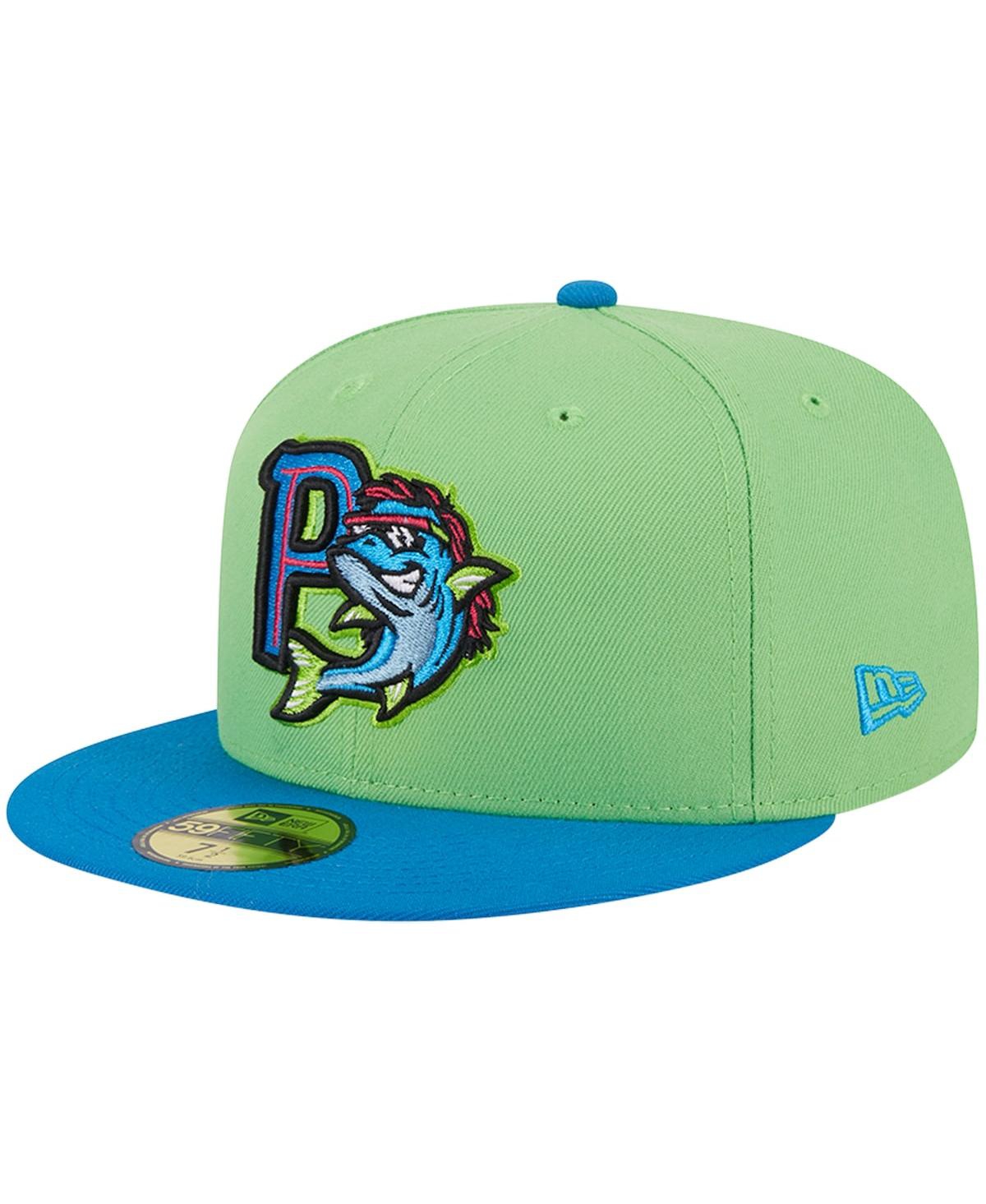 Shop New Era Men's  Green Pensacola Blue Wahoos Theme Nights Pensacola Mullets 59fifty Fitted Hat