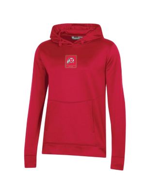 Women's Red Utah Utes 2023 Sideline Performance Pullover Hoodie