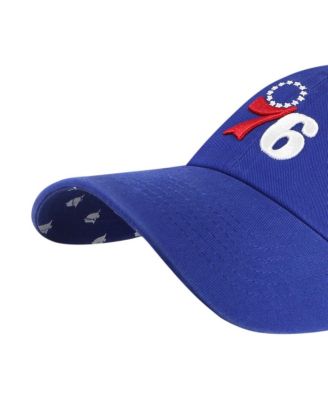 Women's Royal Philadelphia 76ers Confetti Undervisor Clean Up Adjustable Hat