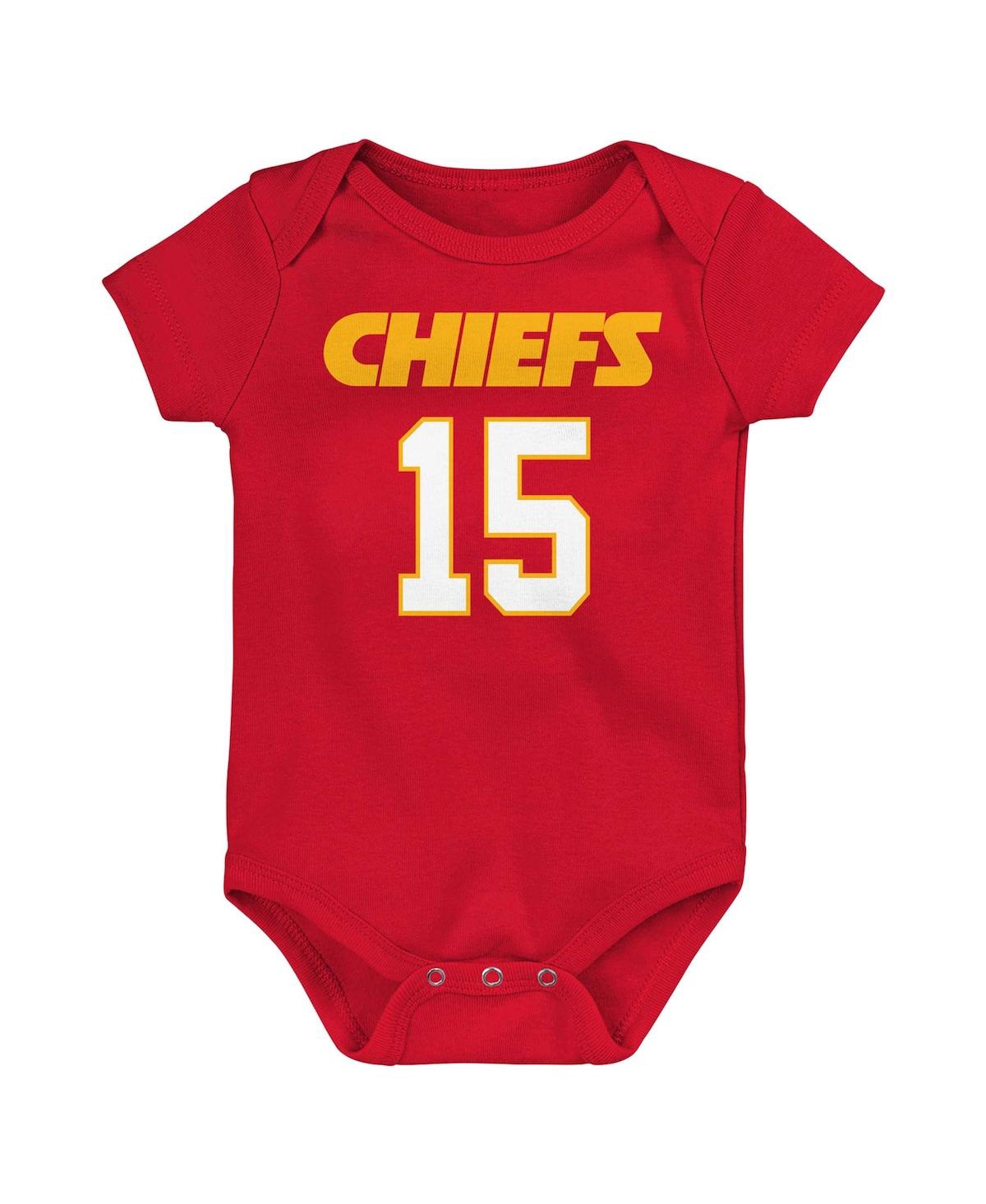 Baby Boys and Girls Patrick MahomesKansas City Chiefs Mainliner Player Name and Number Bodysuit - Red