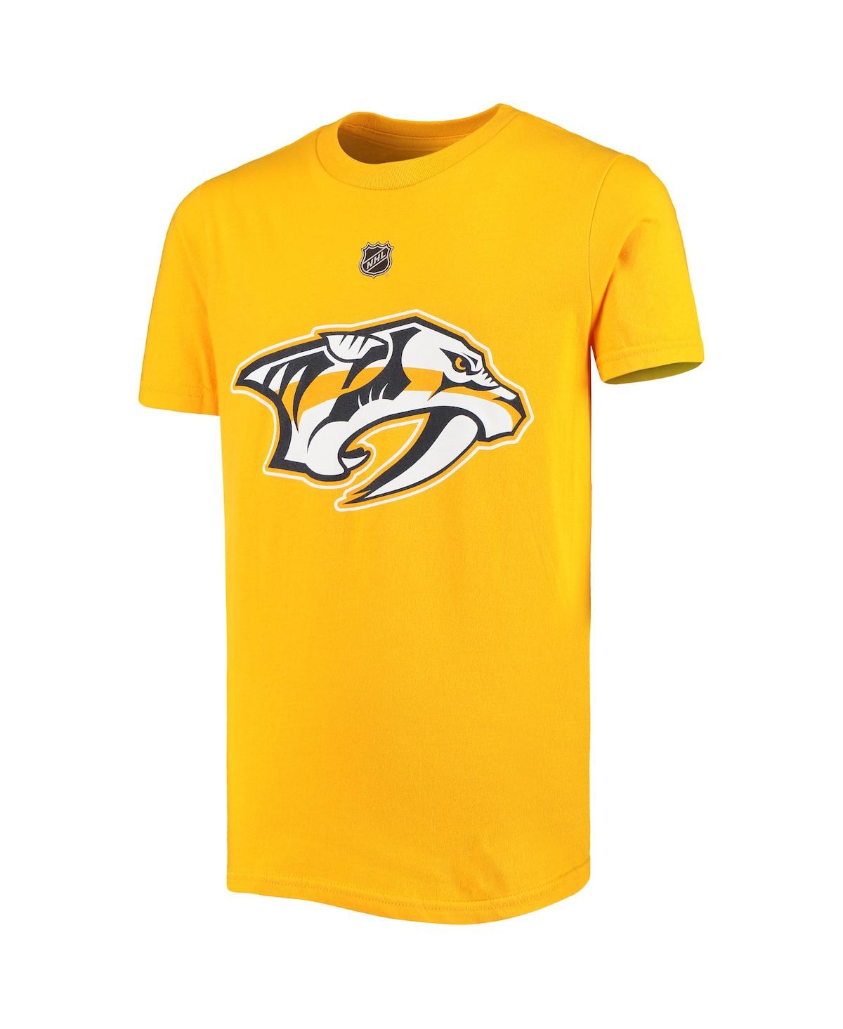 Youth Filip ForsbergNashville Predators Player Name and Number T-shirt - Gold