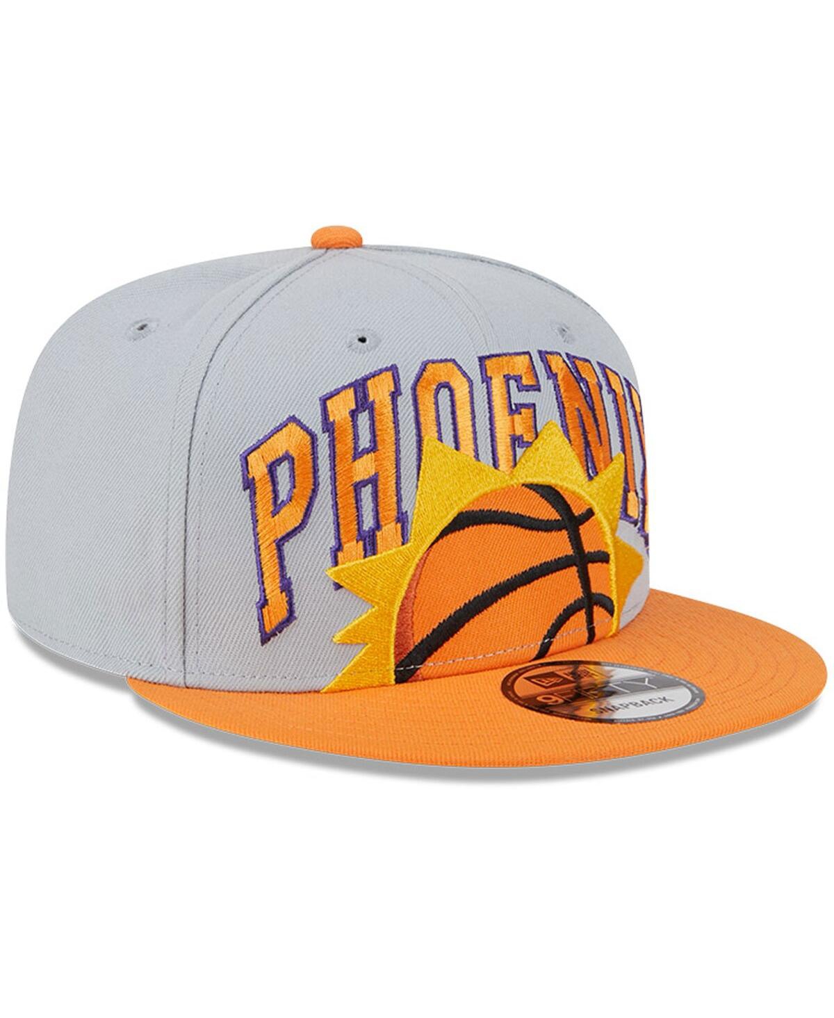 Shop New Era Men's  Gray, Orange Phoenix Suns Tip-off Two-tone 9fifty Snapback Hat In Gray,orange