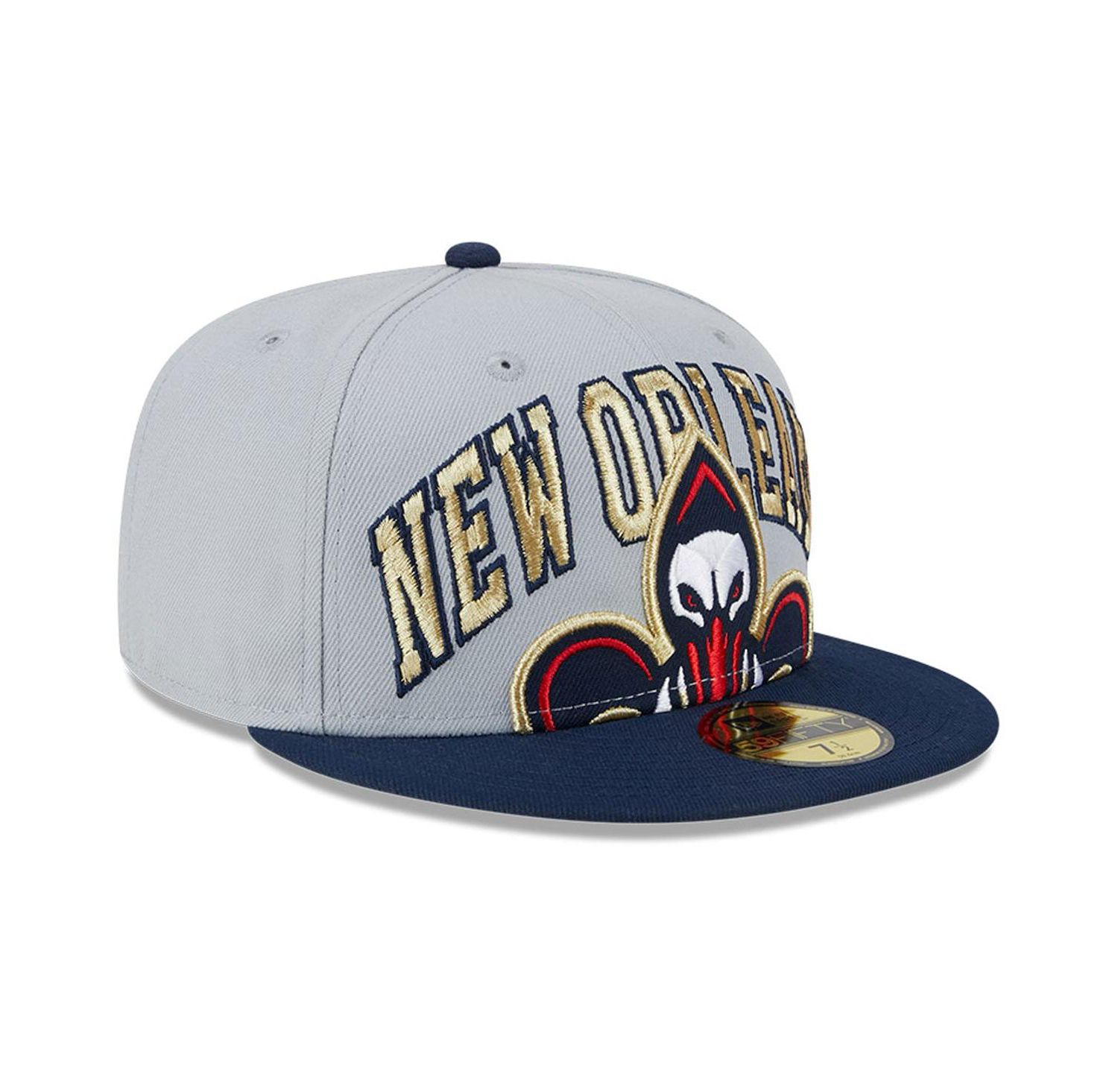 Men's Gray, Navy New Orleans Pelicans Tip-Off Two-Tone 59FIFTY Fitted Hat