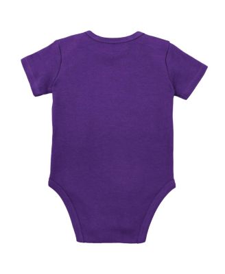 Baby Boys and Girls Purple, Gold LSU Tigers 3-Pack Bodysuit, Bib and Bootie Set