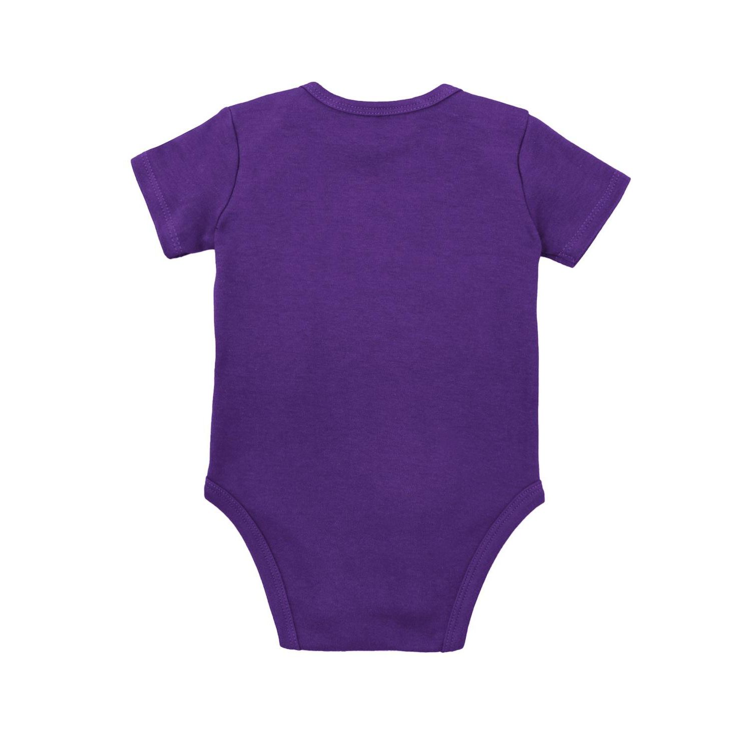 Baby Boys and Girls Purple, Gold LSU Tigers 3-Pack Bodysuit, Bib and Bootie Set