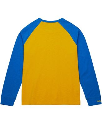 Men's Gold Pitt Panthers Legendary Slub Raglan Long Sleeve T-shirt