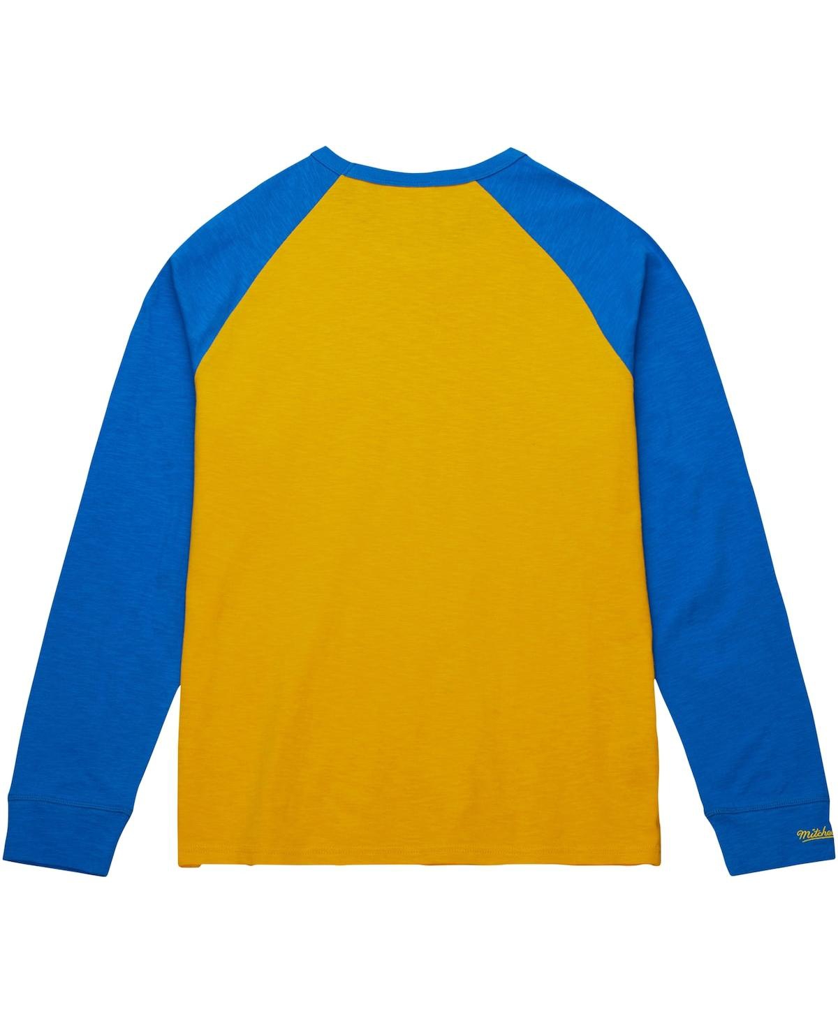 Mitchell & Ness Men's  Gold Pitt Panthers Legendary Slub Raglan Long Sleeve T-shirt In Gold