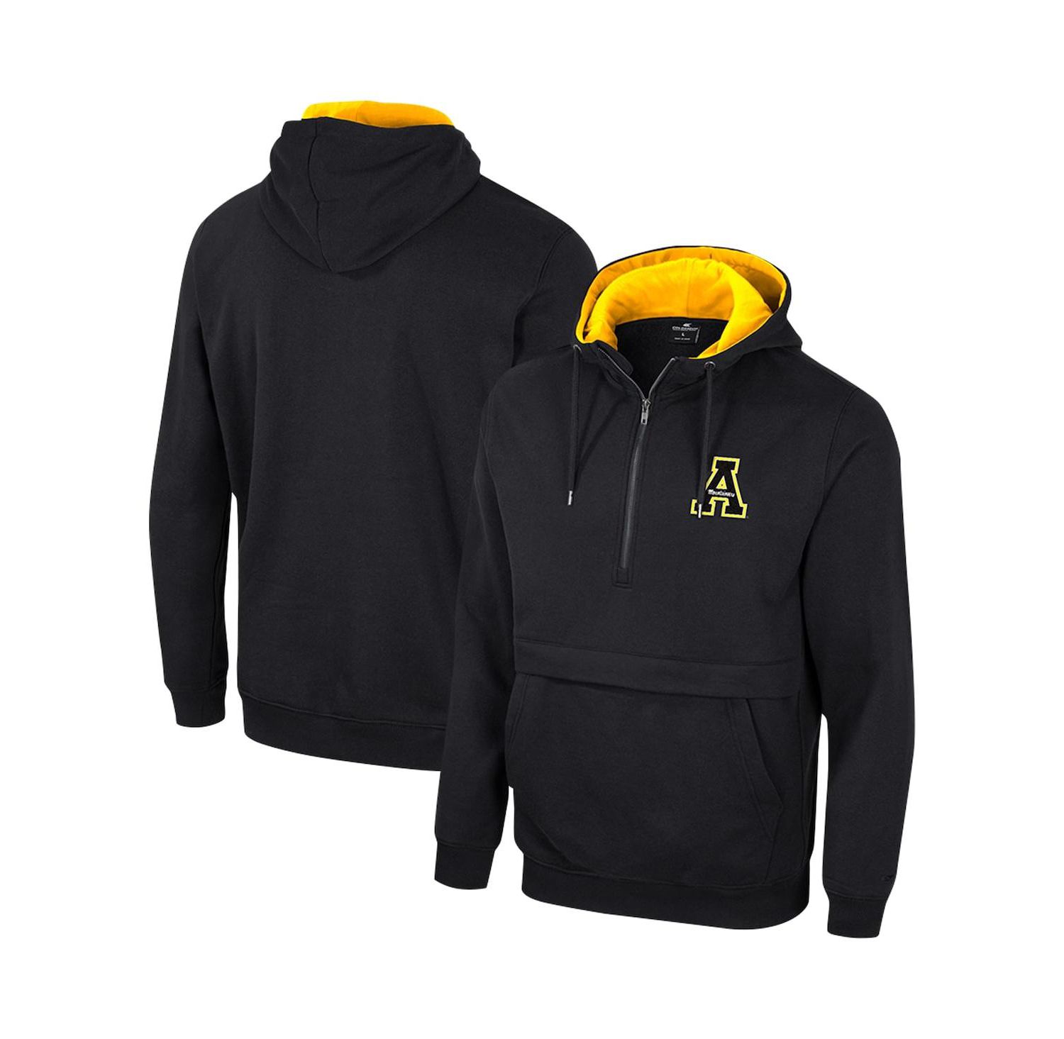 Men's Black Appalachian State Mountaineers Team Half-Zip Pullover Hoodie