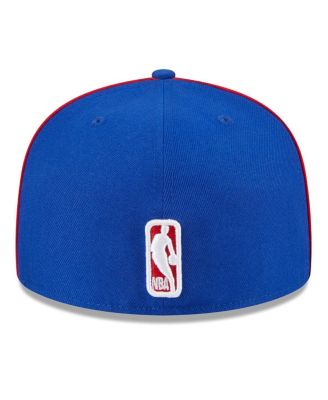 Men's Royal Philadelphia 76ers Piped and Flocked 59Fifty Fitted Hat