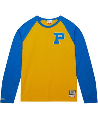 Men's Gold Pitt Panthers Legendary Slub Raglan Long Sleeve T-shirt