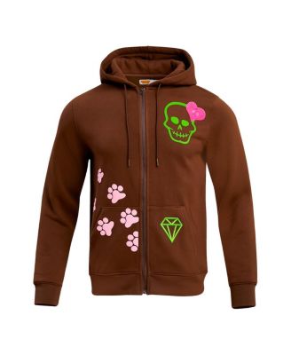 Men's and Women's Brown Looney Tunes Sylvester Full-Zip Hoodie