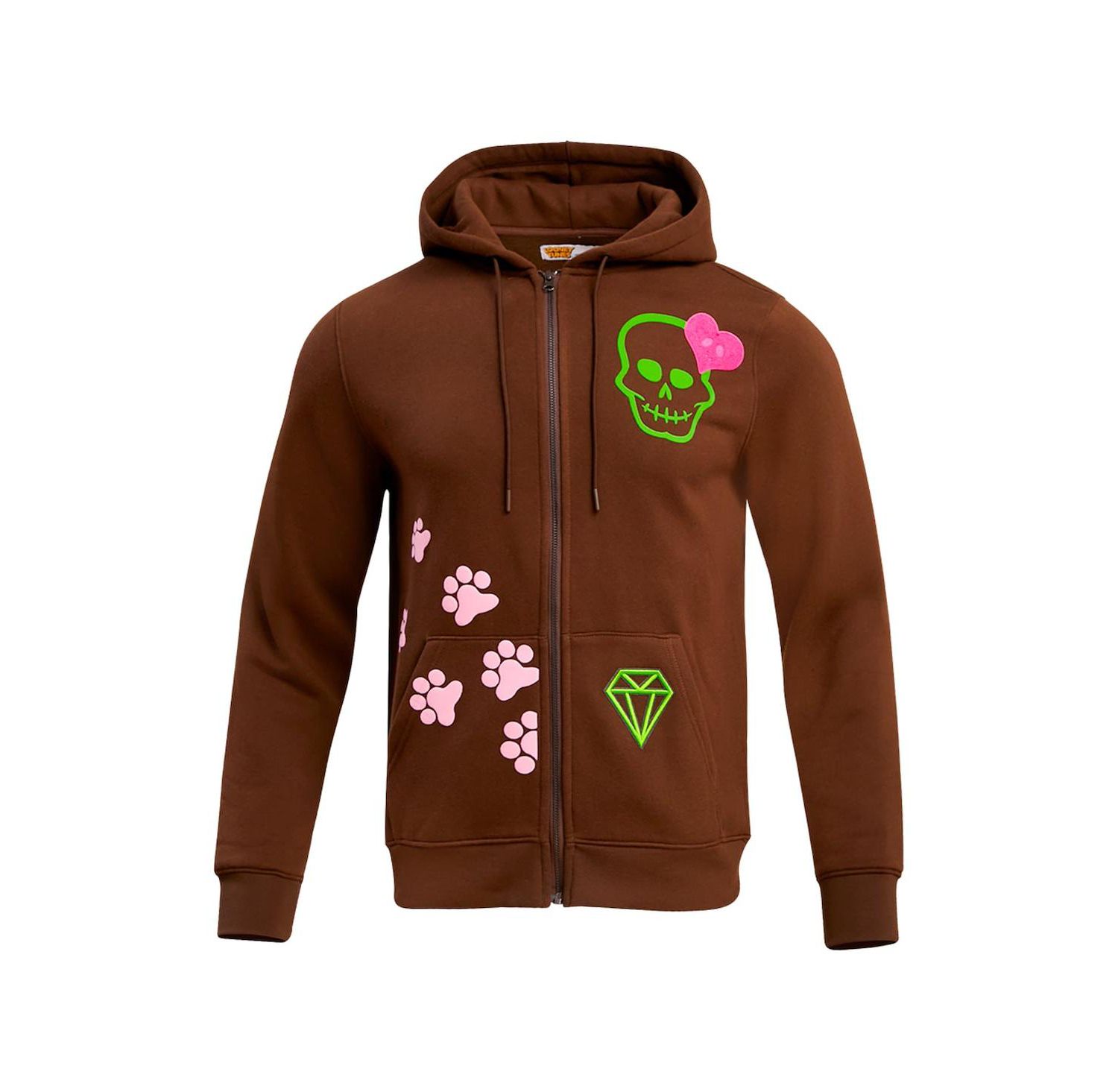 Men's and Women's Brown Looney Tunes Sylvester Full-Zip Hoodie