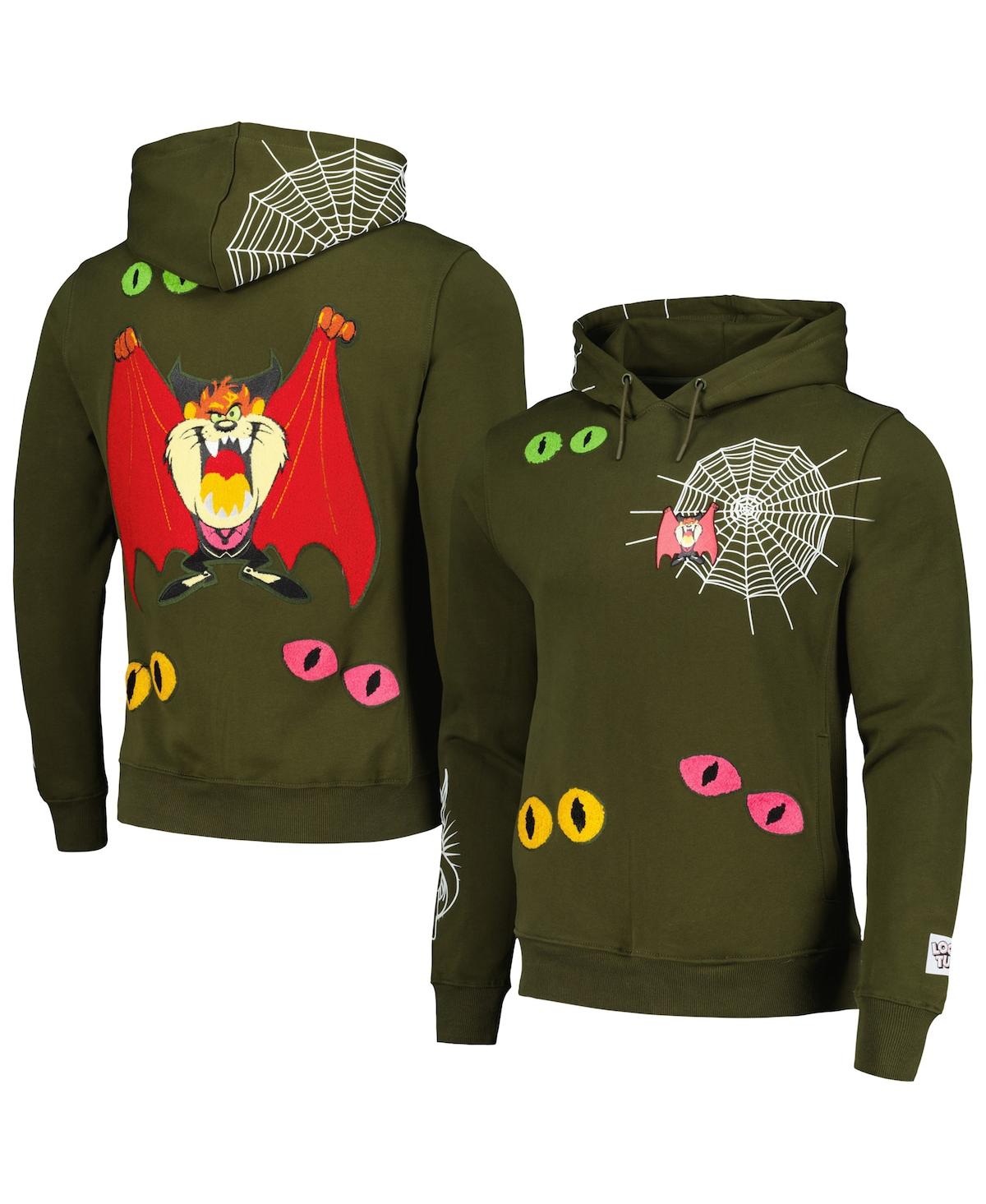 Shop Freeze Max Men's And Women's  Olive Looney Tunes Taz Dracula Horror Pullover Hoodie