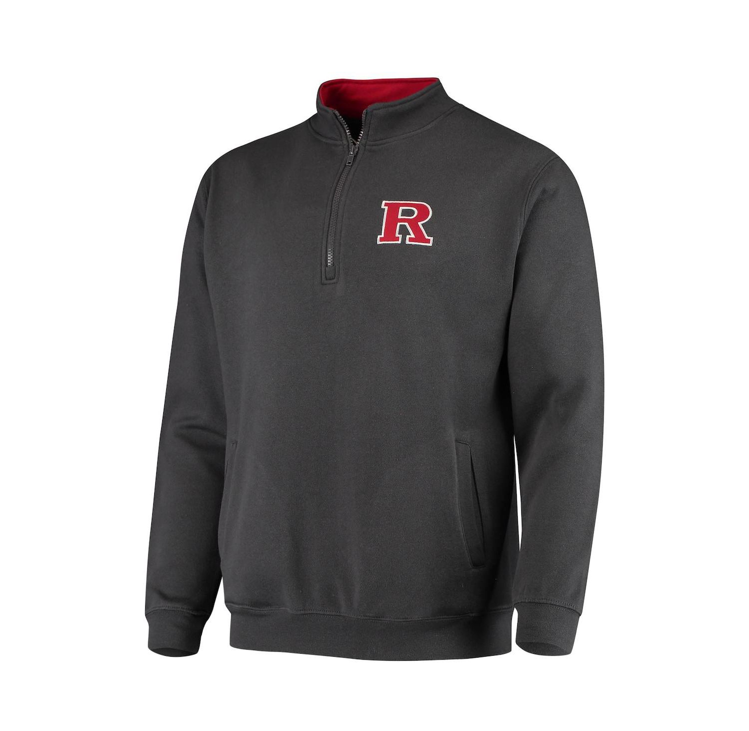 Men's Charcoal Rutgers Scarlet Knights Tortugas Logo Quarter-Zip Jacket