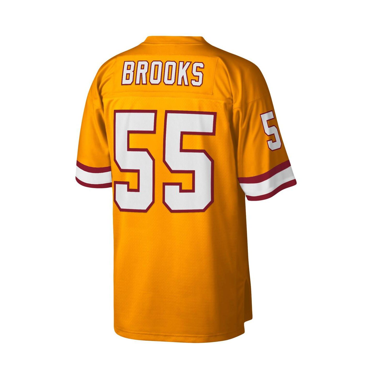 Мужской топ Mitchell & Ness Derrick Brooks Orange Tampa Bay Buccaneers Legacy Replica Jersey — фото 4