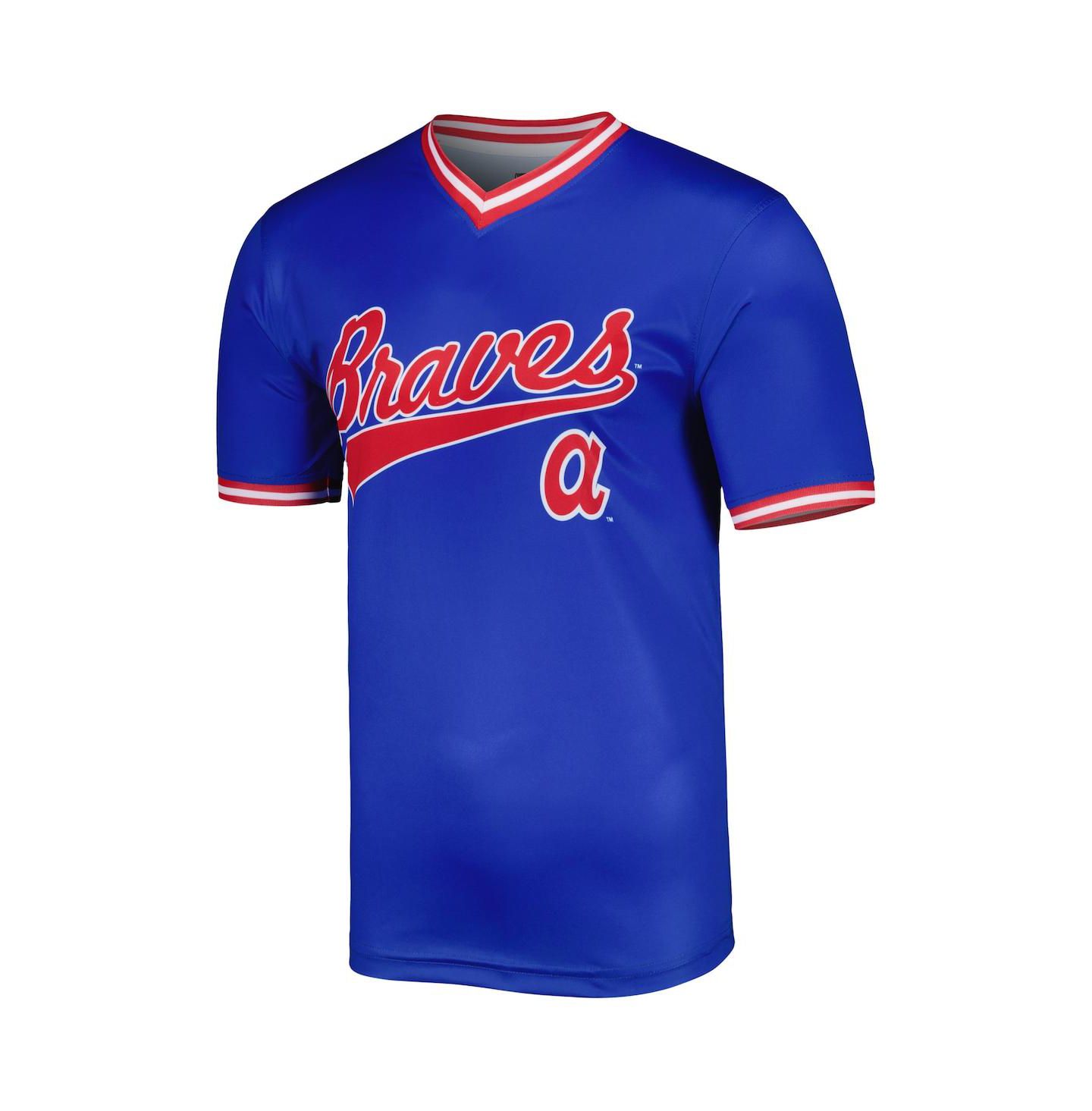 Мужской топ Stitches Royal Atlanta Braves Cooperstown Collection Team Jersey — фото 2