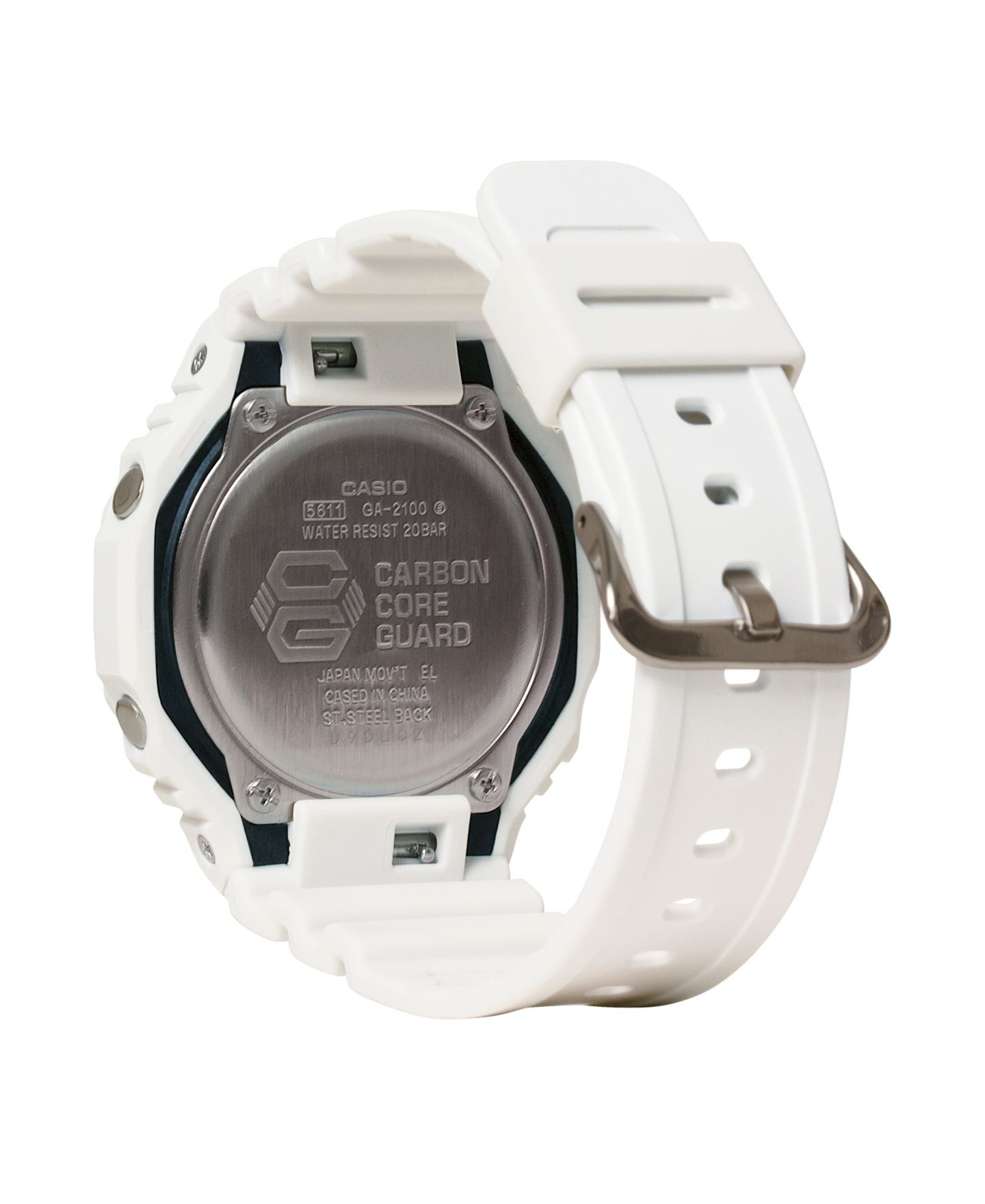 Мужские часы G-Shock Analog Digital White Resin Watch, 45.4mm, GA2100-7A7 — фото 3