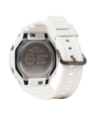 Men's Analog Digital White Resin Watch, 45.4mm, GA2100-7A7