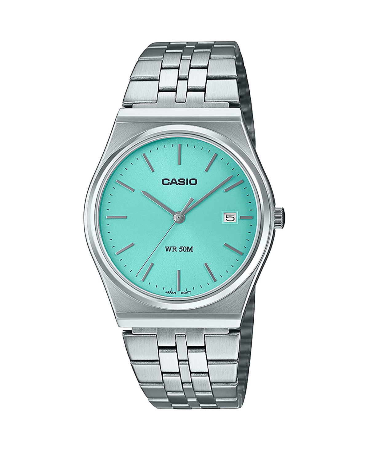 G-shock Casio Men's Analog Silver-tone Stainless Steel Watch, 35mm, Mtpb145d21vt In Metallic