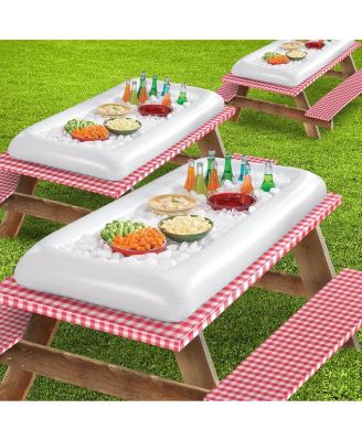 White Inflatable Serving Bar With Drain Plug 3 pack