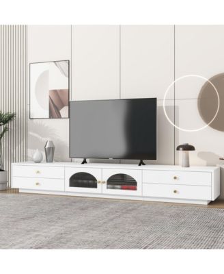 Elegant TV Stand for TVs, Glass Doors