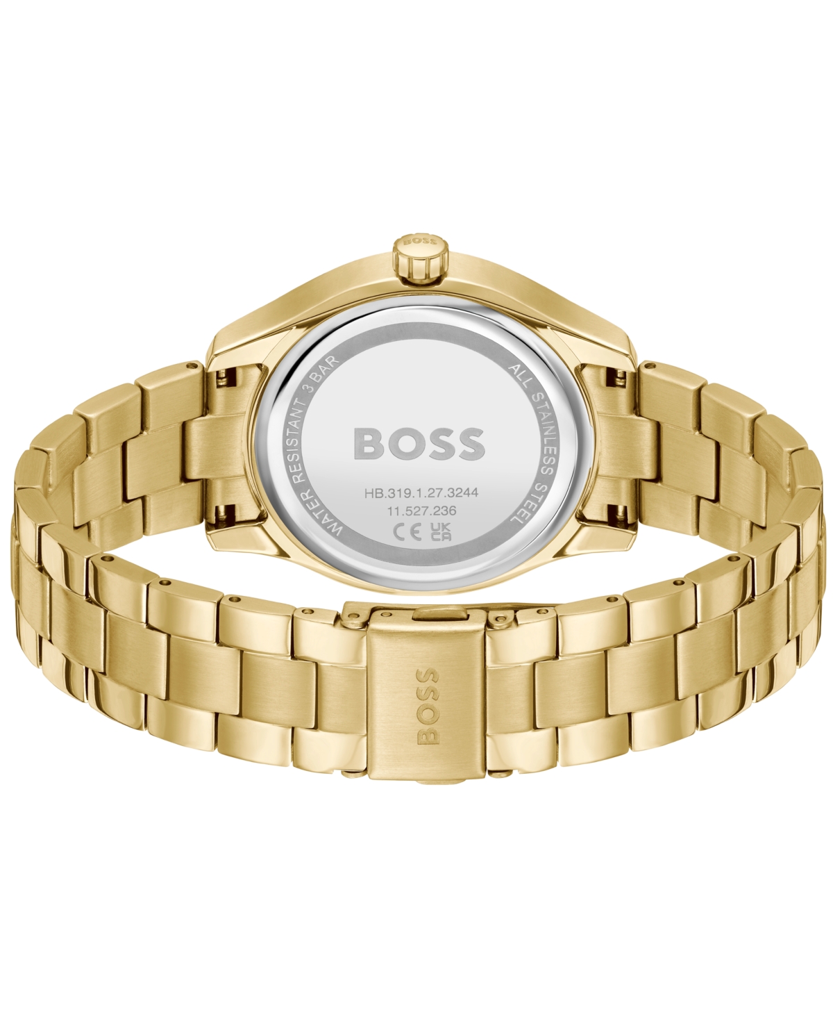 Shop Hugo Boss Women's Lida Quartz Multifunction Ionic Plated Thin Gold-tone Steel Watch 38mm In Ionic Plated Thin Gold Steel