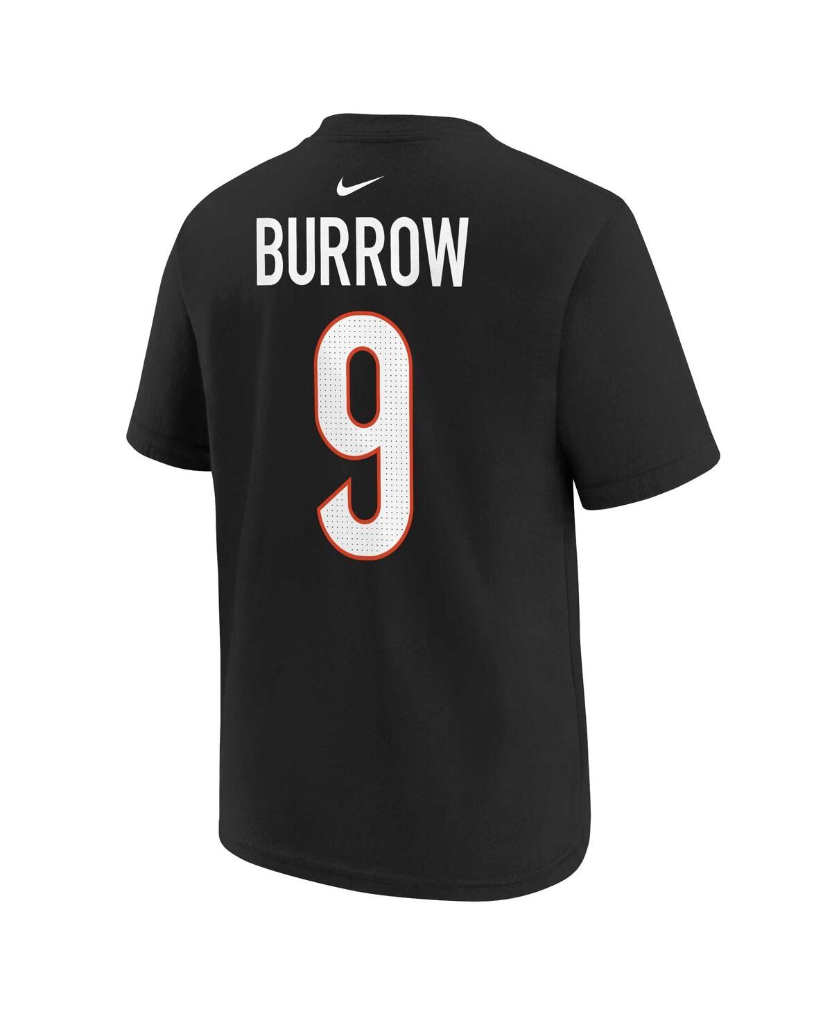 Big Boys Nike Joe BurrowCincinnati Bengals Player Name and Number T-shirt - Black