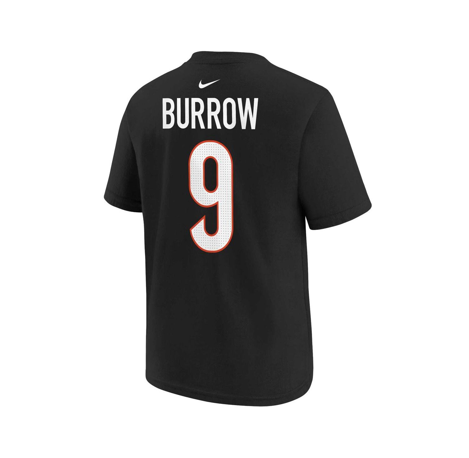 Big Boys Joe Burrow Black Cincinnati Bengals Player Name and Number T-shirt