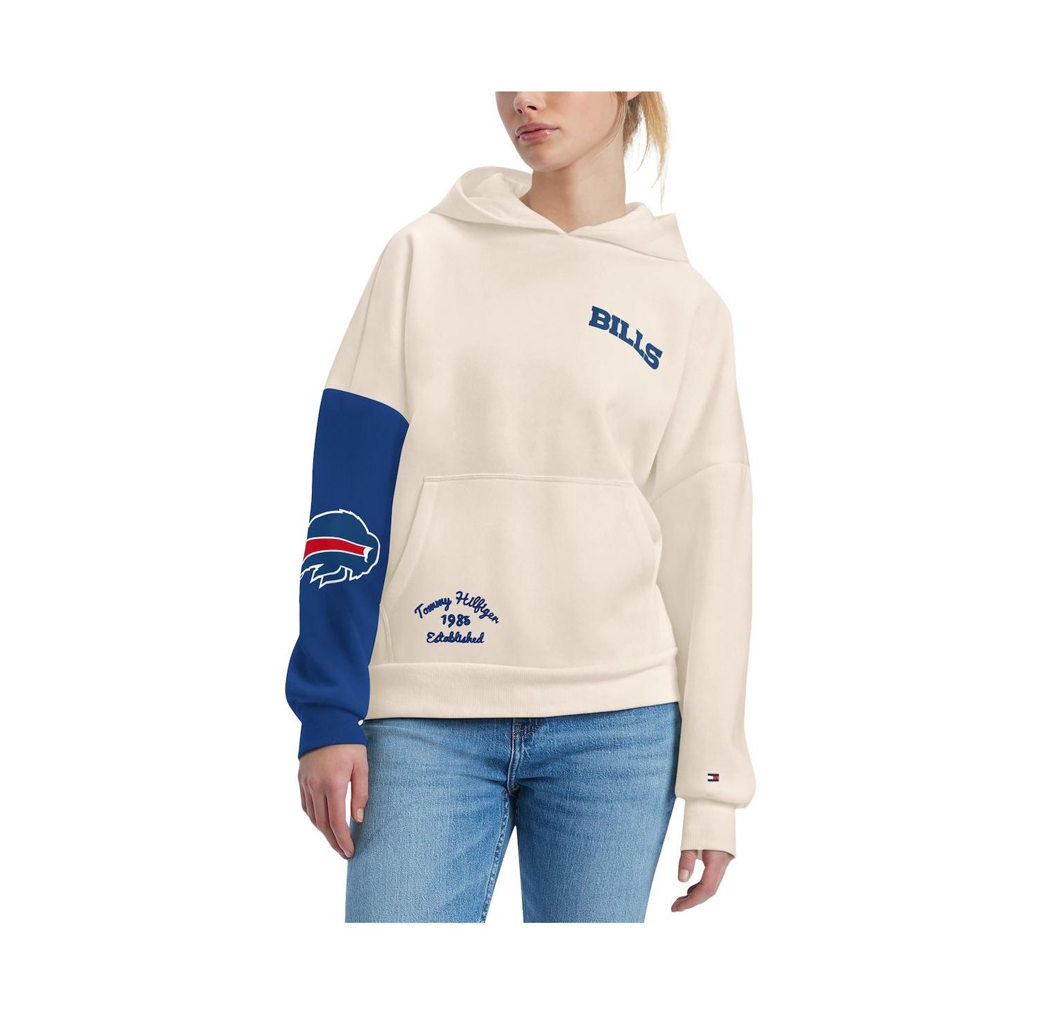 Women's Cream, Royal Buffalo Bills Harriet Pullover Hoodie