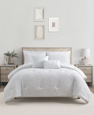 Shop Sunham Vine 9 Pc. Comforter Sets Created For Macys In White