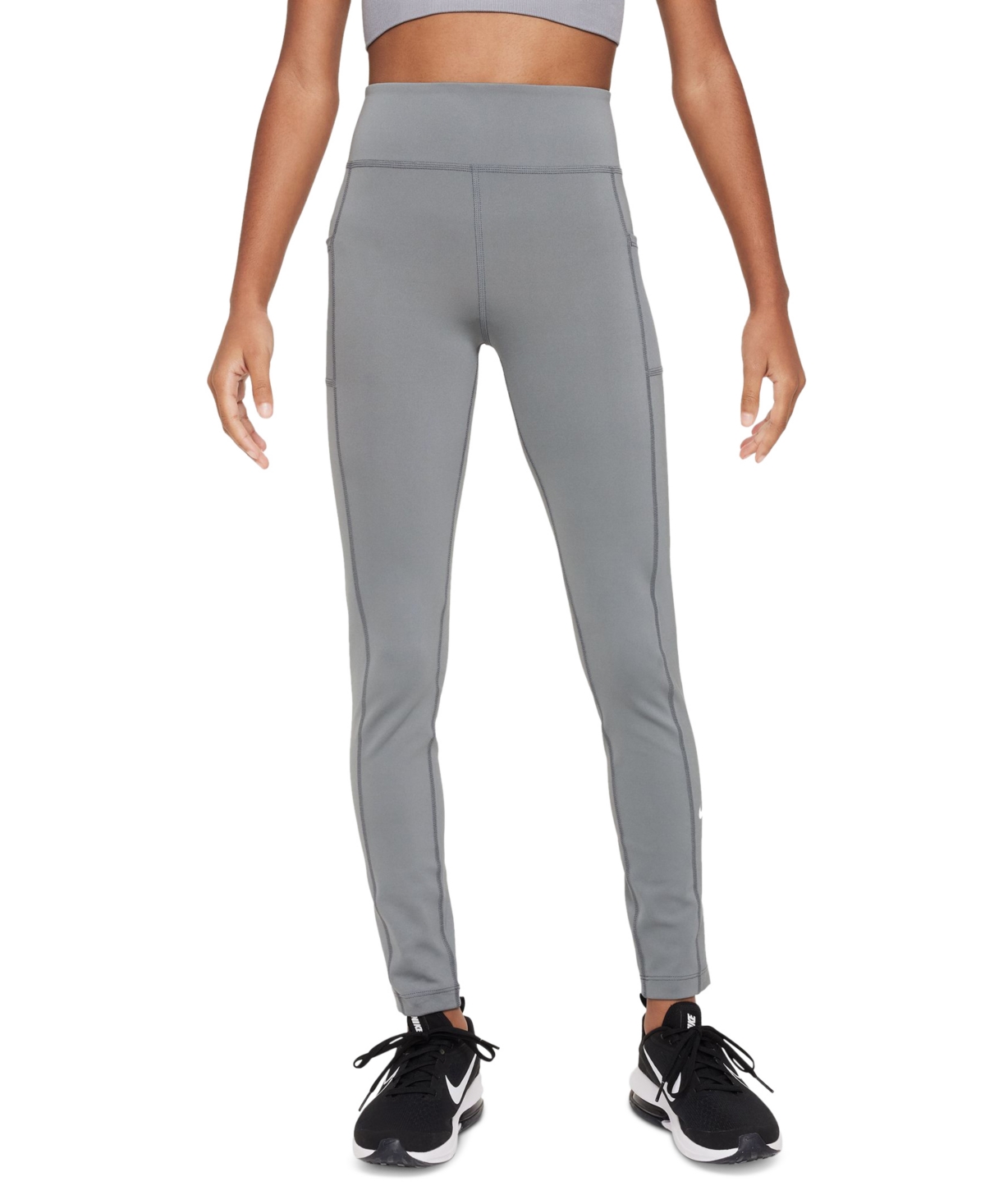Nike Girls' Dri-fit One Pocket Leggings -whi