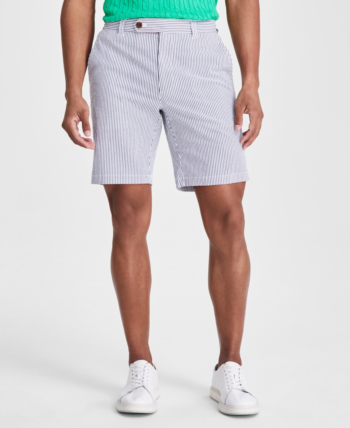 Men's Seersucker Shorts, Created for Macy's - Basic Navy