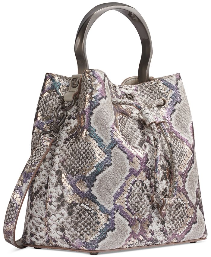 Donna Karan New York Donna Karan Lawrence Python Top Handle Bucket - Macy's