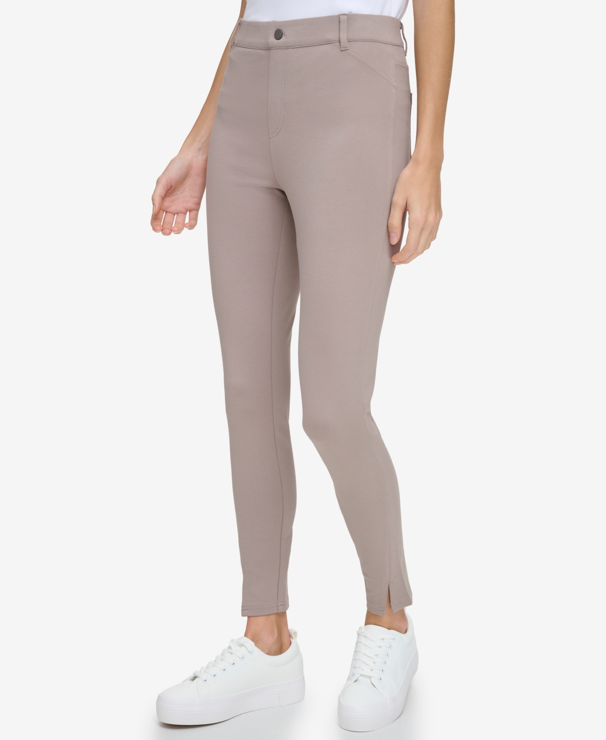 Andrew Marc Sport Women's Pull On Ponte Pants with Twisted Seams