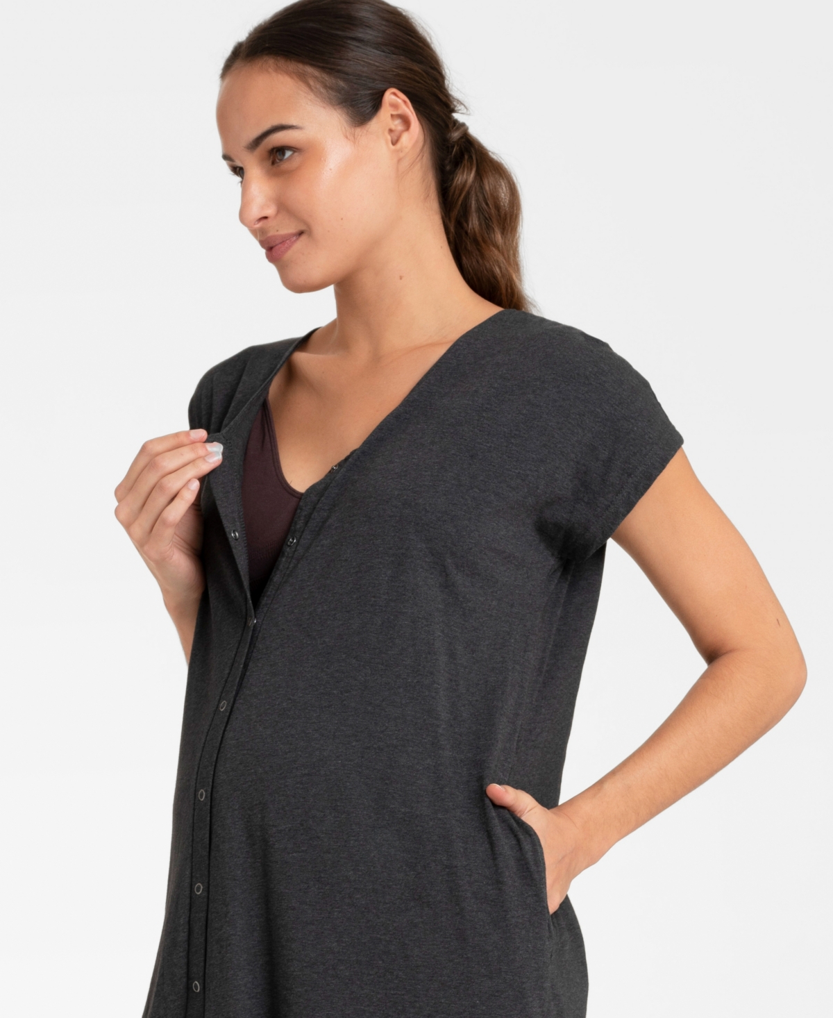 Seraphine Women's Hospital Bag Maternity and Labor Gown in Cotton