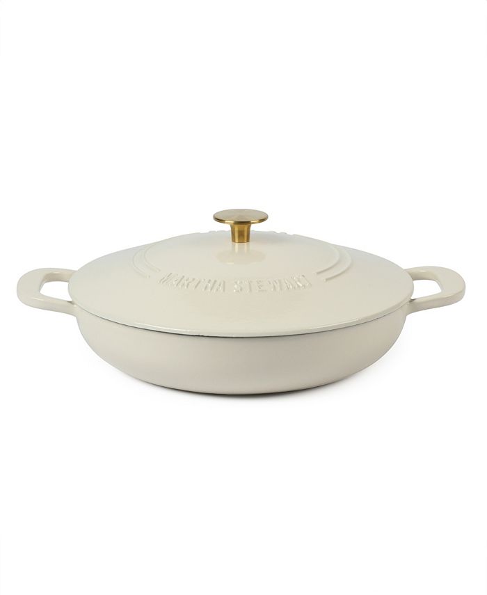 Martha Stewart Collection Braiser Enamel Cast Iron 3.5 Quart Dutch Oven