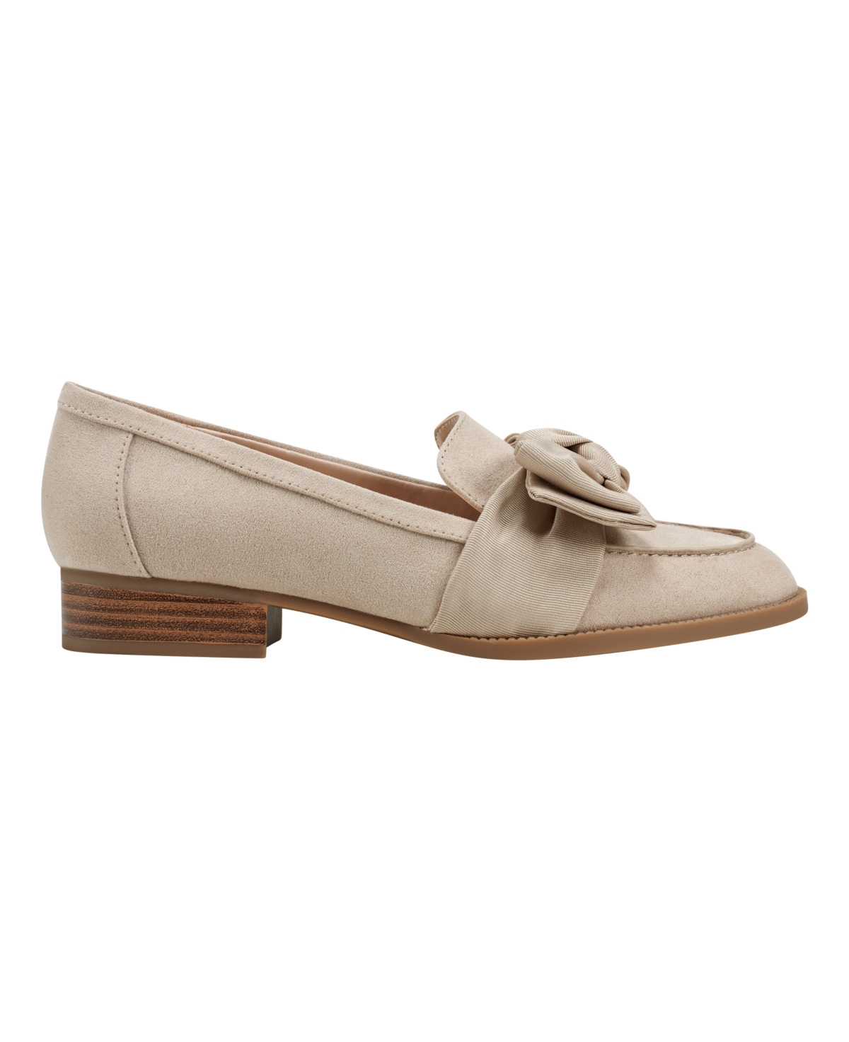 Bandolino Women's Lindio Bow Detail Slip On Loafers - Medium Natural- Textile