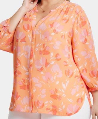 Plus Size Pintuck Blouse