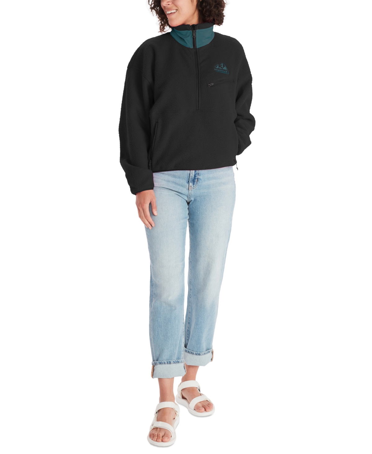 Marmot Women's '94 Sherpa Fleece Half-Zip Pullover -dark