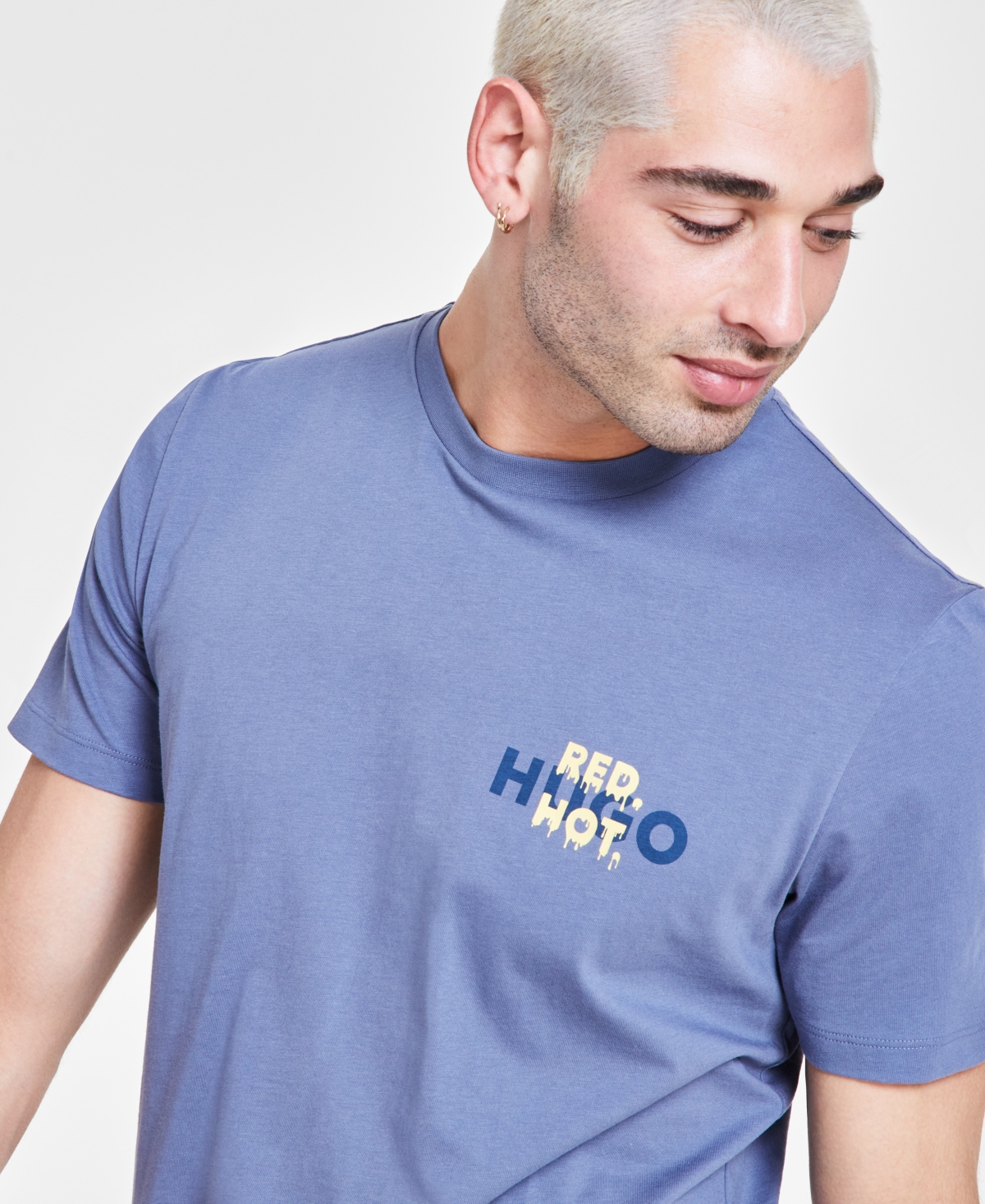 Shop Hugo By  Boss Men's Graphic T-shirt In Open Bu