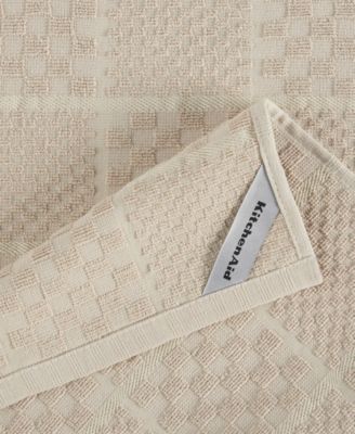 Quilted Cotton Terry Cloth Kitchen Towel, Oven Mitt, Potholder 4-Pack Set