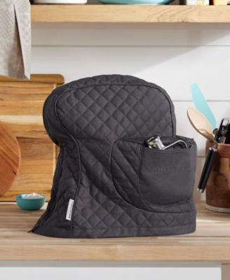 Fitted Tilt-Head Solid Stand Mixer Cover with Storage Pocket, Quilted, 14.37" x 18" x 10"