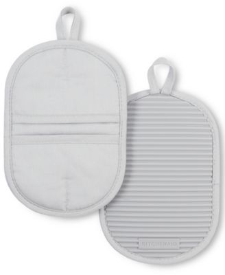 Ribbed Soft Silicone Pot Grabber 2-Pack Set, 5" x 8"